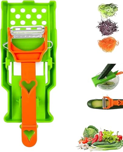 Multifunctional Dual-Blade Potato Peeler, 2-in-1 Vegetable Peeler and Shredder with Grating Board for Fruits and Vegetables