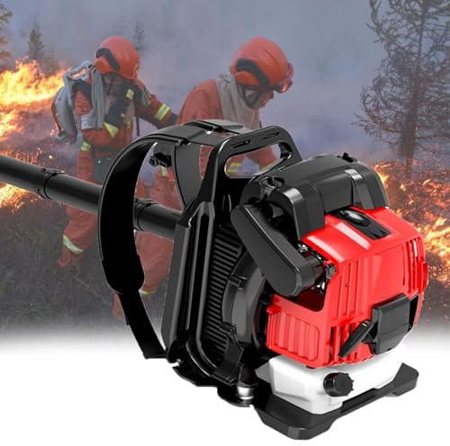 JMOUZHG Backpack Blower,2 Stroke Engine, 2.2KW Garden Vacuum Cleaner with Padded Support Straps