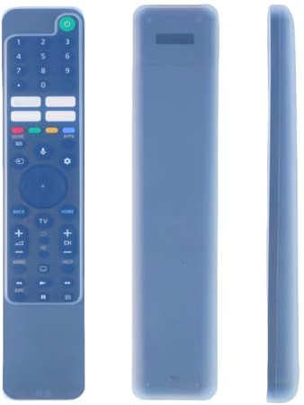 Silikonfjärrkontroll för Sony Bravia smart TV röstfjärrkontroll RMF-TX500E RMF-TX500U RMF-TX500P RMF-TX600U RMF-TX600E RMF-TX602P, tvättbar, halkfritt skydd med anti-lost snodd