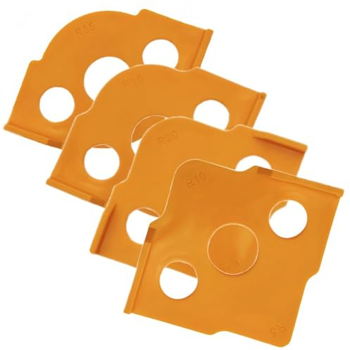 Gabarits de défonceuse à rayon pour le travail du bois, ABS pour outil de coupe usiné CNC avec 8 options de rayon R5-R40, design à trois trous pour la prévention de la coupe (R15-R20)