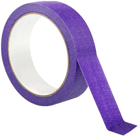Tapes, Ruban de Masquage Aquarelle 25mm x 20m Vinyle Masquage de Précision Ruban Adhésif Fine Masking Tape Bande Autocollante pour Peinture Automobile Vernissage L'artisanat Décoration, Violet