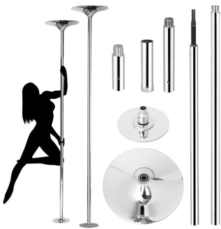 Palo Pole Dance 45 Mm In Acciaio Cromato, Altezza Regolabile 235–274 Cm, Modalità Rotante E Statica, Per Uso Interno Fitness Club Feste E Home Gym