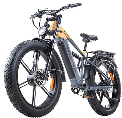 KIMDYMA K3 26 Fully E-Bike 48V Dual Motor Mountainbike | 20Ah Akku 120km Reichweite | 4.0 Zoll Reifen Allradantrieb Gelände Elektrofahrrad für Herren