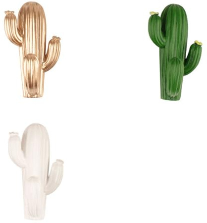 ibasenice 3pcs Crochets Adhésifs en Résine Forme Cactus, Porte-manteaux sans Percer, Design Simple et Pratique, Espace de Rangement Supplémentaire, Cuisine et Penderie Couleur Aléatoire