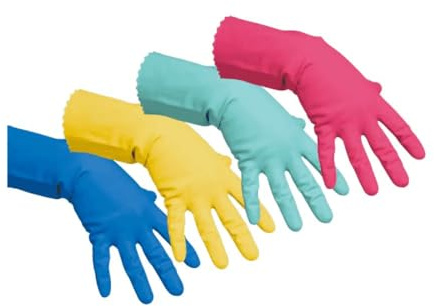 VILEDA MULTIPURPOSE GLOVES MED PK10 BLU