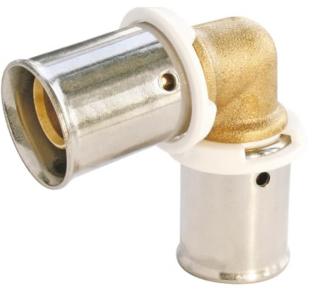 SOMATHERM FOR YOU, Coude égal à sertir PER Ø20 - Installation rapide et fiable - Acier inoxydable résistant à la corrosion - Compatible avec outils de sertissage H, U, RF - Norme NF