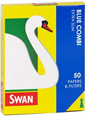 SWAN Blue Combi 50 Papers+Filters Extra Slim X20