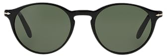 Persol Unisex PO3092SM Sonnenbrille, Schwarz (Gestell: schwarz, Gläser: grün 901431), Small (50)