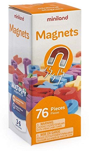Miniland 45312 - Magnetische Grossbuchstaben 20 Vokale - 46 Konsonanten, 3 cm, 66 Stück