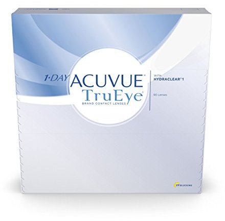 Acuvue 1-Day TruEye Tageslinsen – Tageskontaktlinsen mit -9,5 dpt und BC 9 – UV Schutz und Komfortables Tragegefühl – 90 Linsen