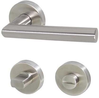 Edelstahl Türbeschlag TA-1206 R WC Türgriffe Türdrücker Türklinke