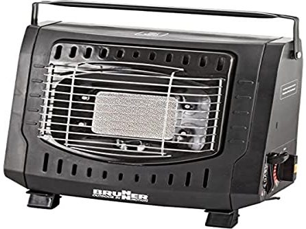 BRUNNER Riscaldatore Stufa Portatile Gas Basso Consumo Energetico Accensione Piezoelettrica Camping Campeggio Barca