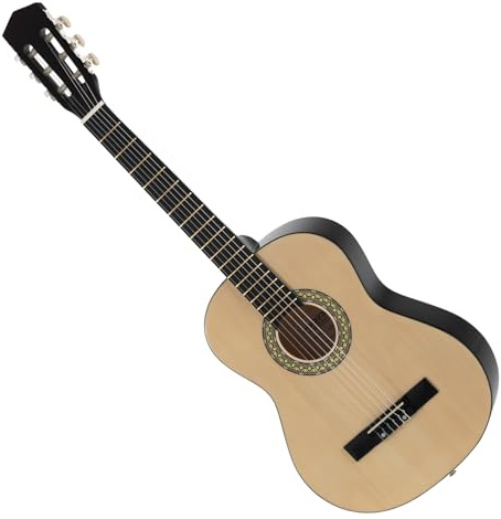 Classic Cantabile Acoustic Series AS-851-L klassisk gitarr 3/4 för vänsterhänta (barn, studenter, nybörjare, 6 strängar, klassisk gitarr, akustisk gitarr) natur