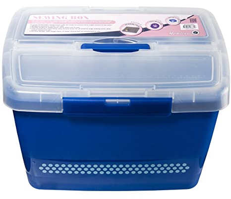 Großes, robustes Nähkästchen von Hemline inklusive Spulenkasten, Messband und magnetischer Nadeldose