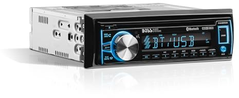 BOSS Audio Systems 750BRGB Single DIN Bluetooth Car Stereo, USB, AUX Input