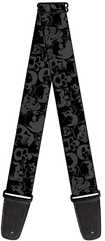 Guitar Strap - Skull Pile Black/Gray
