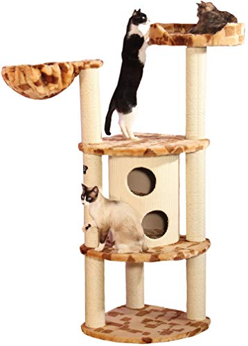 CLEVERCAT Kratzbaum Big-Star Marie mit extra großen Liegeelemten und integrierter Kratztonne, lieferbar ind vielen Farben. Made in Germany