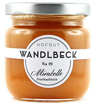 Wild-Mirabellen Fruchtaufstrich (220g Glas) fruchtig-säuerlich & aromatisch, aus wilden Mirabellen– ideal für Frühstück, Joghurt & Desserts