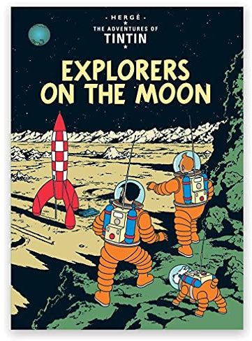 Postcard Tintin Album: Explorers on the Moon 30085 (10x15cm)