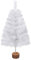 VEYLIN 2ft/60CM White Christmas Tree 80 Tips Mini Artificial Tree with Wooden Stand