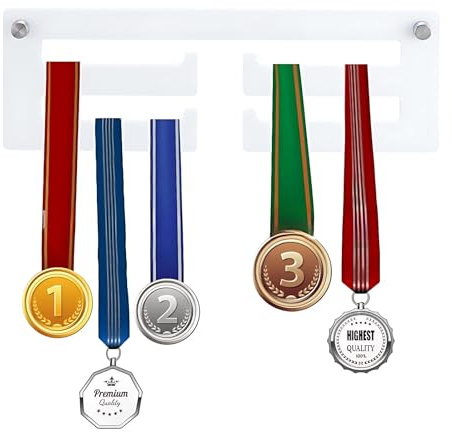 Zerodis Medaille Hanger Medal Hanger Medaillen Aufhänger,Home Medaillenhalter Medal Display Hanger Acrylpreis Medaille Wandhalter Display Rack für hängende Medaillen