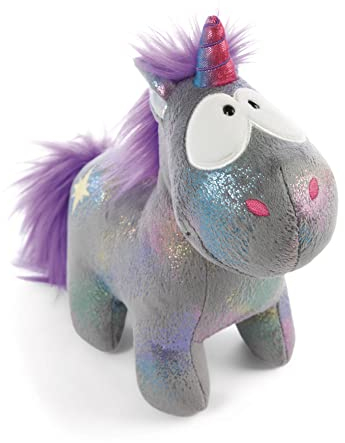 NICI Kuscheltier Einhorn Star Bringer 22 cm – Stofftier aus weichem Plüsch zum Kuscheln und Spielen, Plüschtier für Kinder & Erwachsene, 48630, tolle Geschenkidee, grau