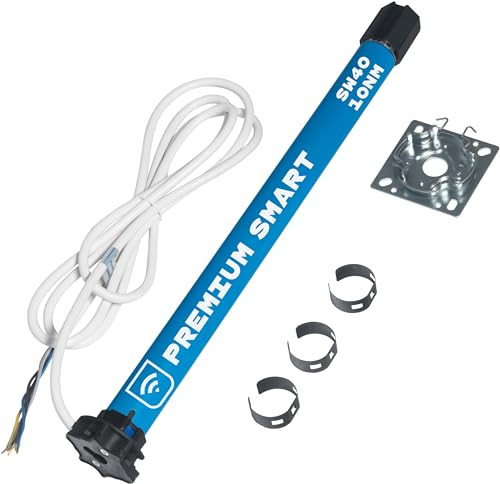 HOMEPILOT Rollladenmotor premium smart s10 (SW40, 10 Nm) - selbstlernender Funk-Rohrmotor mit Sanft-Anschlag, Blockier- & Hinderniserkennung (Smart Home App, Siri, Alexa via Gateway möglich)