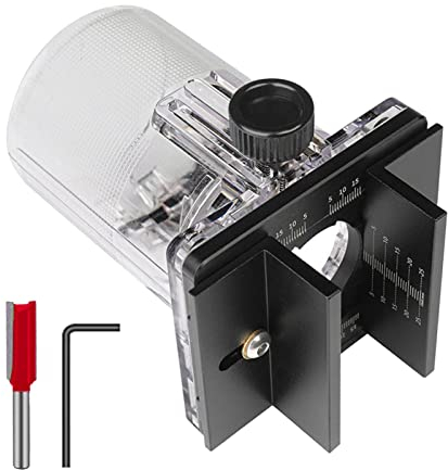 Wood Trimmer Router Tool, 2 in 1 Slotted Base and Fastening Bracket, Invisible Fasteners Wood Milling Base Slotted Trimming Milling Wood Trimmer Router Tool for 65mm Trimming Machine