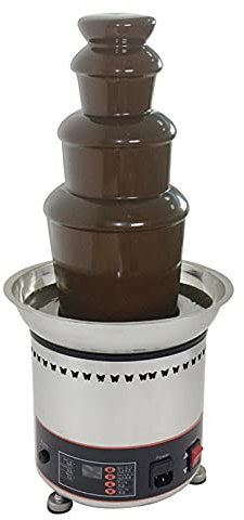 AINITAIFENG Fuente de Fondue de Chocolate de 4/5/6/7 neumáticos, máquina de Cascada de Chocolate de Acero Inoxidable para derretir inmersión para Fiestas, Bodas, cumpleaños, Navidad (4 Niveles)
