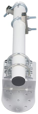 Kit de de Poteau D'antenne, Poteau de D'antenne TV à Mural Court V2, avec Vis en U, pour Antennes Paraboliques Rectangulaires