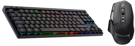 Logitech G G502 X LIGHTSPEED Ratón inalámbrico Gaming | Ratón óptico interruptores óptico-mecánicos y Logitech G G515 LIGHTSPEED TKL Teclado gaming inalámbrico, QWERTY ESP - Negro