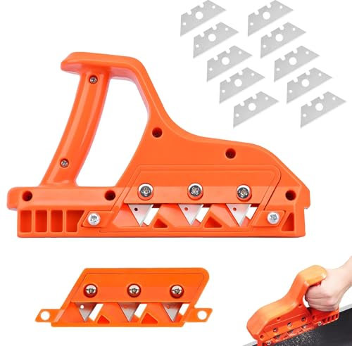 Kantenhobel FüR Gipskarton, Gipskarton Hobel mit 45° und 60° Klingensatz, Handhobel Kantenhobel, Gipskartonplatten Schnellschneider, Mehrzweck Kantenhobel für Gipskarton, Korkplatten mit 10 Klingen