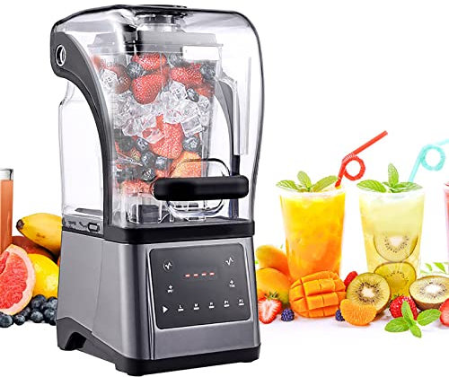 Frullatore per frullati, Frullatore per frullati, Granita per tritaghiaccio per uso alimentare con tramoggia da 1,6 litri, Macchina per cucinare a parete rotta silenziosa con coperchio, per casa com