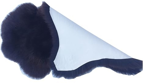 FURRYMAN Pelle di agnello naturale – Pelle di pecora 130 x 65 cm molto grande, senza cromo, coperte in pelle di pecora bianca e colorata, copriletti e decorazioni per divano, poltrona, pelle di pecora