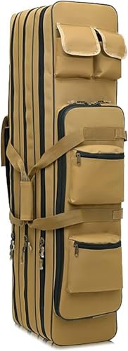 31/39/47 Zoll doppelter Langer Gewehrkoffer, ltifunktionaler taktischer Outdoor-Transportkoffer für Erwachsene mit großer Kapazität, wasserdichte dreischichtige Struktur, Zwei-Wege-Reißversc