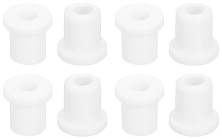 sourcing map 26Pcs Rubber Grommets 1/4(6mm) Drill Hole, 3/16(4mm) ID Hole Top Hat Grommet White Silicone Rubber Hole Plug Gasket for Wiring, Automotive