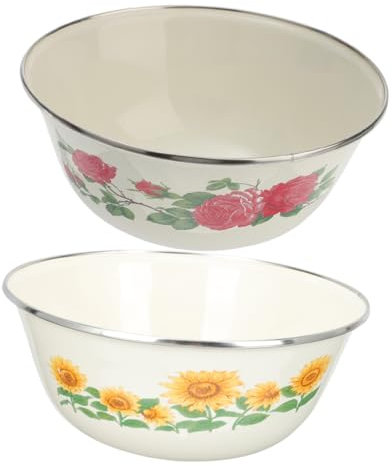 OFFSCH Ciotola in Smalto Dal Design Semplice Ed Elegante Elegante Ciotola Per Zuppa Di Noodles E Insalata