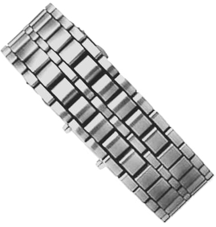 LED-klockor för män – modeklocka, vattentät herr ledig enkel ungdom sport elektronisk digital LED-display armband för utomhus, SILVER, B: Blue light, Unisex