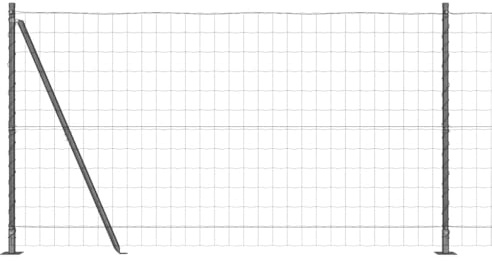 vidaXL Stängsel med stolpe Grå 1,2 x 10 m Stål och PVC, Trädgårds- och terrassstaket, moderna utomhuspaneler, hållbart skydd, stiligt avskildhet, praktisk set