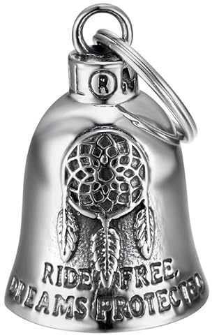 MOCY BELL - Clochette Moto Mocy Bell Attrape-Rêve - Acier Inoxydable 316L - Ride Free Dreams Protected