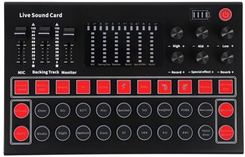 TOKIDNY Carte Externe Live Streaming Multi-Fonction Dsp de Bruit Compatible PC et Mobile avec Effets Intégrés pour Diffusion Direct