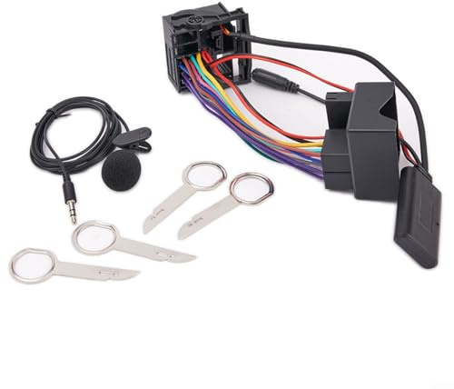 HEIBTENY Auto-Audiokabel-Adapter, kompatibel mit Bluetooth 5.0 AUX-IN-Kabel für Ford Fiesta MK6 2005–2008, für Focus MK2 2004–2011, für Mondeo MK3/MK4, für C-Max MK1/MK2