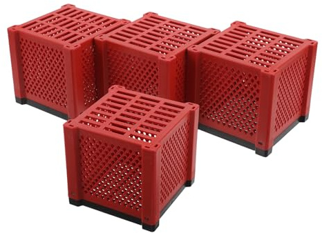 BUGUUYO 4 Stück Hohlfilterwürfel aus Langlebigem Kunststoff Wiederverwendbare Aquarium Wasserfilterbox für Aquarien Teiche und Pferdetränken Kompatibel mit Aktivkohle