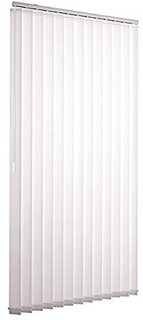 Ventanara® Lamellenvorhang weiß Vertikaljalousie 89mm inklusive Montagematerial 100 x 180 cm