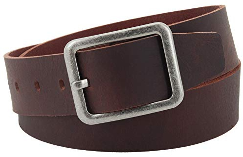 Vascavi ® Ledergürtel aus Rindleder, 4,5 cm breit und ca. 0,3 cm stark, echt Leder Gürtel, Made in Germany, kürzbar, für Damen und Herren #4,5-0002