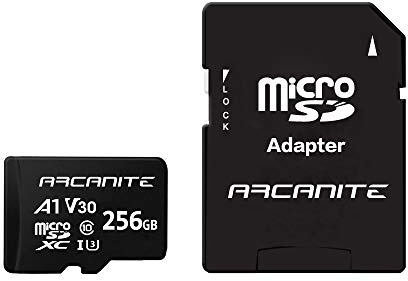 ARCANITE 256 GB microSDXC-Speicherkarte mit Adapter - A1, UHS-I U3, V30, 4K, C10, MicroSD, Lesegeschwindigkeit von bis zu 90 MB/s