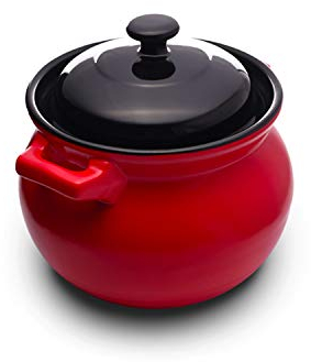 XCXDX Cazuela Redonda De Barro, Olla Doméstica Multifunción con Tapa, Aislamiento De Alimentos, No Apta para Cocina De Inducción 7.5L