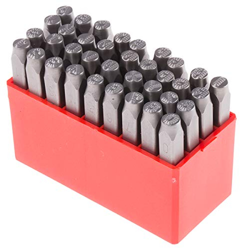 RS PRO 5mm Buchstaben-Schlagstempel Satz 36-teilig, Groß A → Z, Ziffern 0 → 8, Symbol &