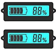 DollaTek 2-teiliges Messgerät, DC 8-63 V Blei-Säure-Batteriekapazitätstester 12 V-48 V LCD-Anzeige für Digitale Batterie-Monitoranzeige, Lithium-Batterie-Statusanzeige für universelles Auto-Fahrzeug