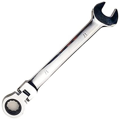 Vokenforu 17mm Flex-Head Ratchet Spanners, Metric Wrench, Chrome Vanadium Steel, Ratcheting Combination Wrench, Tool Wrench for Car Bicycle Repair at Home Workshop